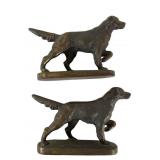Bronze Pointer Dog Bookends