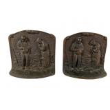 Cast Iron Early American Book Ends