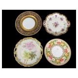 Four Hand Painted Porcelain Plates
