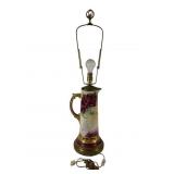 Hand Painted Floral Tanker Lamp 33'
