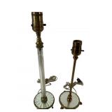 Glass and Metal Table Lamp Stands