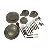 Pewter JTS Tableware Lot