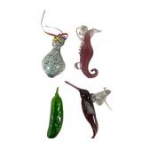 Taylor Backes Hand Blown Glass Ornaments Set