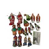 Hand Blown Glass Christmas Ornaments Lot