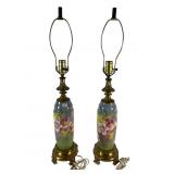 Hand Painted Royal Bonn Lamps