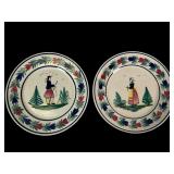 Quimper France 17 B Double Plate Set, 10.5 in