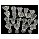 20 Piece Rose Point Glass Collection