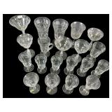 16 Piece Etched Glass Set