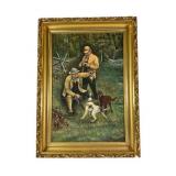 W Watkins 1905 Hunting Scene Painting