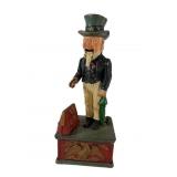Cast Iron Uncle Sam Mechanical Bank