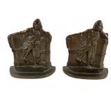 1930 Dante Alighieri Copper Bookends