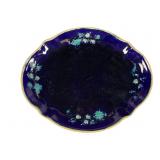 Majolica Cobalt Blue Platter, 14.5 Inches