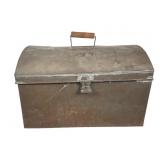 Large Tin Box with Crinkled Lid