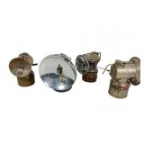 Four Carbide Lamps, Various Makers