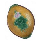 Adams & Bromley Majolica Geranium Bread Tray