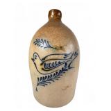 4 Gallon Stoneware Jug with Blue Dove Decor