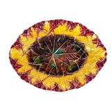 Majolica Begonia Leaf-Shaped Tray 11" x 8.5"