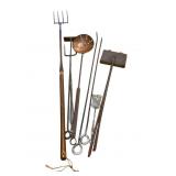Primitive Cast Iron Fireplace Tools