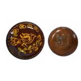 Ned Foltz Redware Slip Decorated Bowl, 1975