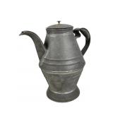 19th-C American Tin Gooseneck Coffee Pot