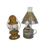 2 Metal Oil Lanterns