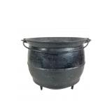 Cast Iron Cauldron, Painted Black, 10.25"
