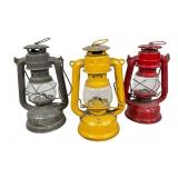 3 Feuerhand & Winged Wheel Hurricane Lanterns