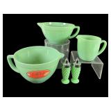 Jadeite Fire King Mixing Bowls & Hobnail S&P