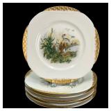 6 Haviland & Co. Bird Plates