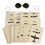 WWII Aircraft Recognition Cards & Aviator Glasses