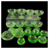 Uranium Green Glass Server Collection