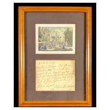 South Sea Bubble Print and Handwritten Note
