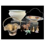 Decorative Bowl and Bell Assortment Lot