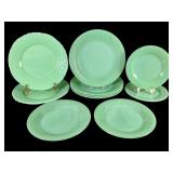 Jadeite Plates, Fire King and McKee