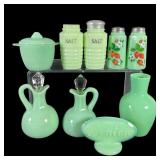 Jadeite and Uranium Glassware Collection