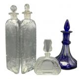 Art Deco Crystal and Bohemian Decanter Group