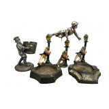 Figural Ashtrays, Toothpick Holder, and Figure