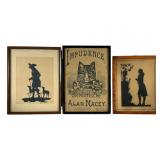 Three Silhouettes and Illustrated Sheet Music