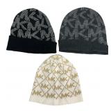 Michael Kors Monogram Beanie Trio