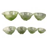 Anchor Hocking Uranium Glass Graduated Bowl Set