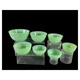 Fire King Jadeite Bowl Sets, 7 Pieces