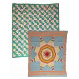2 Vintage Patchwork Quilts, Early-Mid 20th C