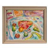 Charles Frith Oil Still Life with Fruit
