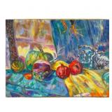 Colorful Still Life Oil on Canvas