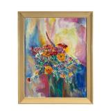 Charles Frith Oil on Canvas 'Mixed Bouquet'