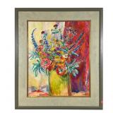 Charles Frith Oil on Board Flowers Still Life