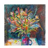 Attr. to Charles Frith Floral Still Life Oil