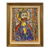 Charles Frith Stained Glass Oil on Board