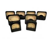8 VU Meters Various Sizes, Two Triplets, AsIs