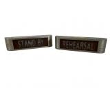 Two RCA Rehearsal and Standby Warning Lights